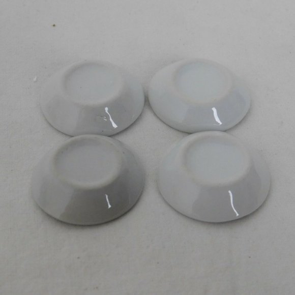 Porcelain 13 Piece Mini Miniature White w/Flower Basket Tea Set Teapot Dolls - Picture 11 of 11